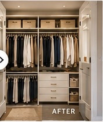 Closet after organization