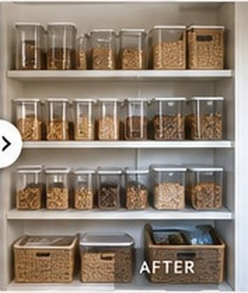 Kitchen pantry after organization