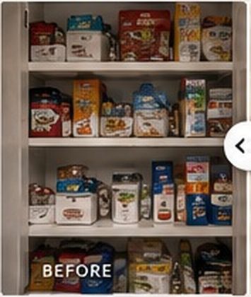 Kitchen pantry before organization